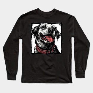 Retro Art Labrador Retriever Dog Lover Long Sleeve T-Shirt